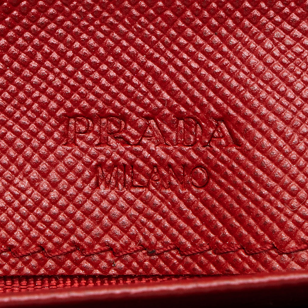 Prada Saffiano Bow Continental Wallet