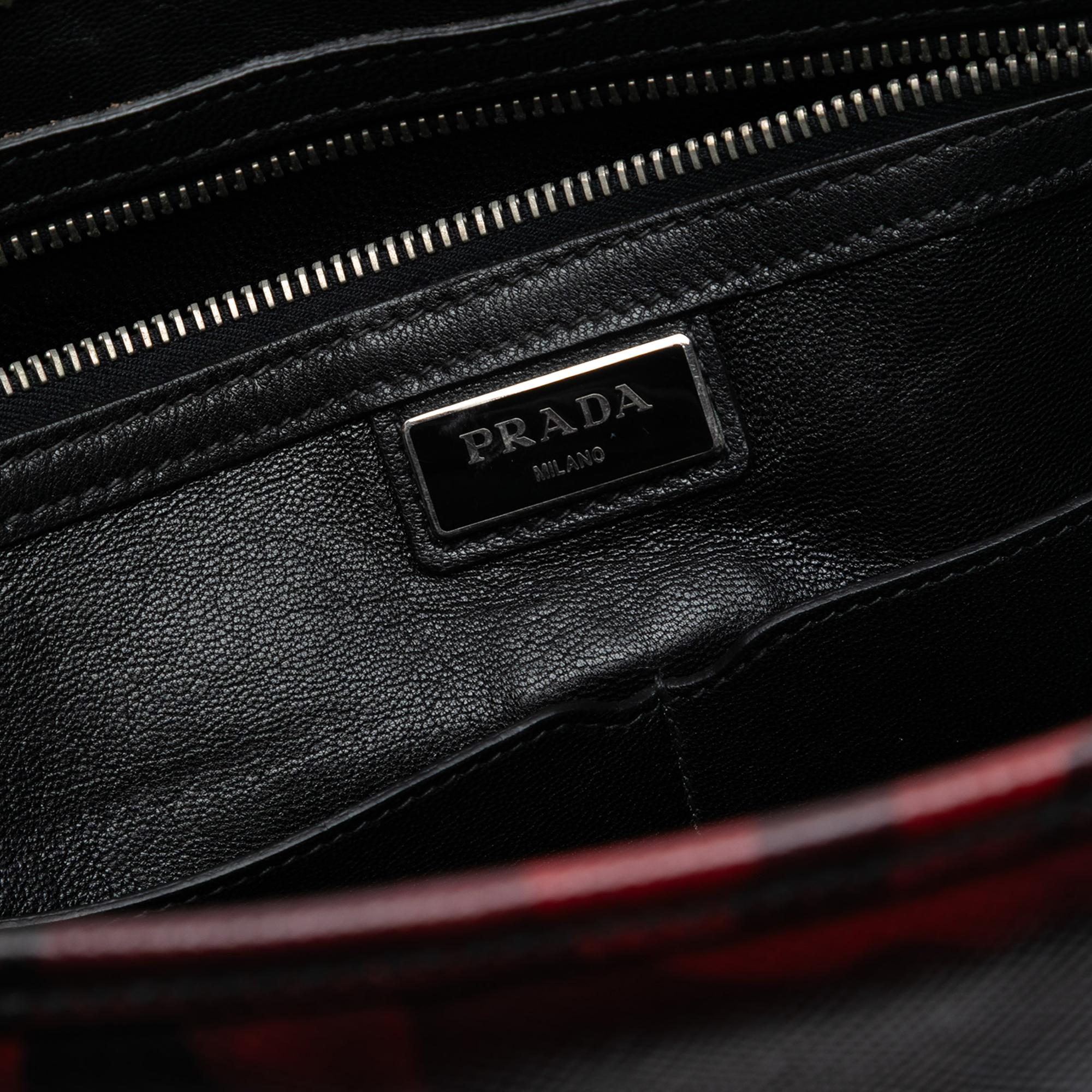 Prada Saffiano Camouflage Print Briefcase