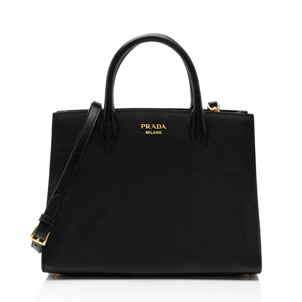 Prada Saffiano Cuir City Bibliotheque Medium Tote