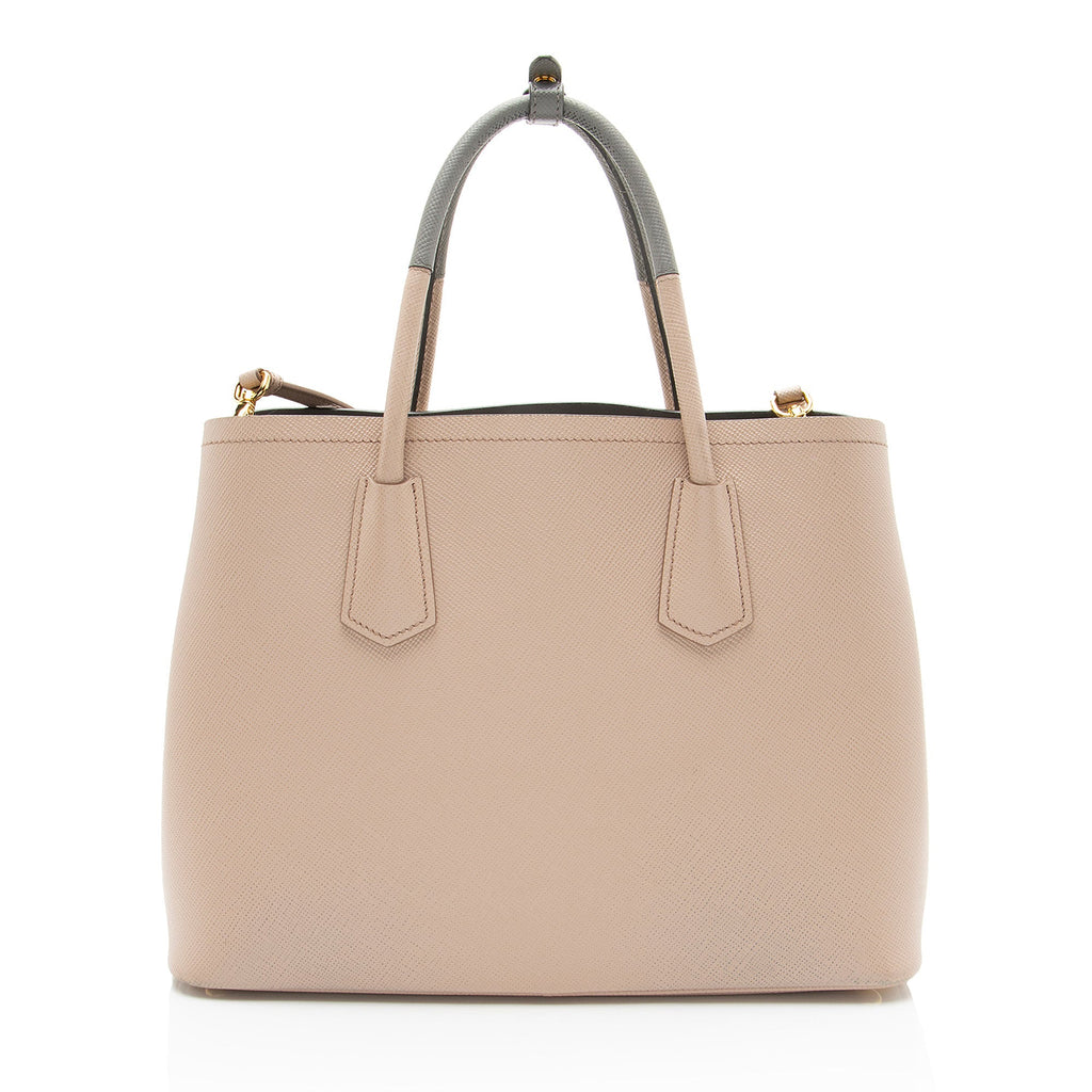 Prada Saffiano Cuir Double Handle Medium Tote