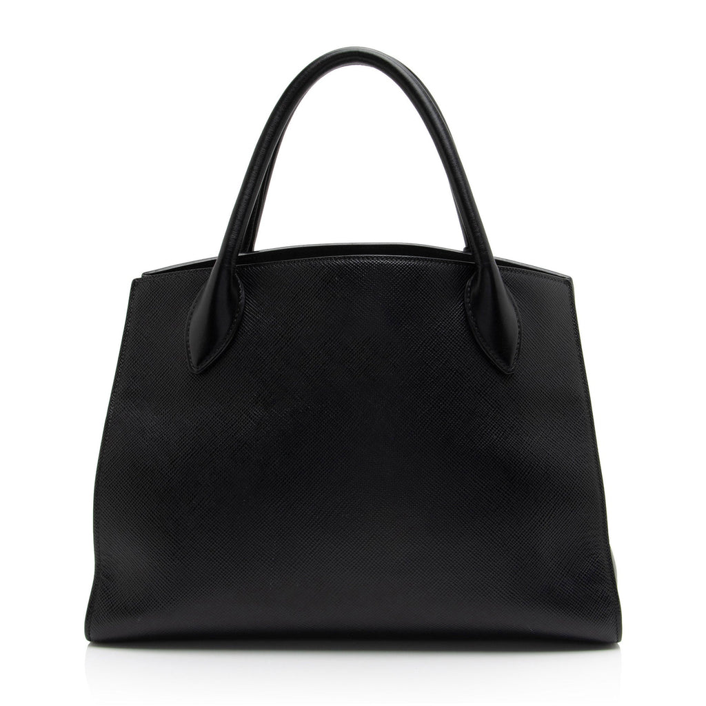 Prada Saffiano Cuir Leather Monochrome Medium Tote