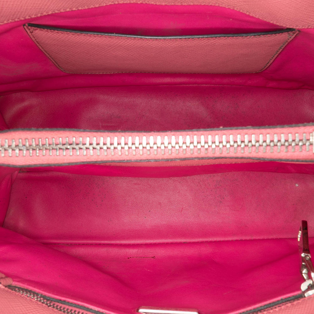 Prada Saffiano Cuir Turnlock Twin Satchel