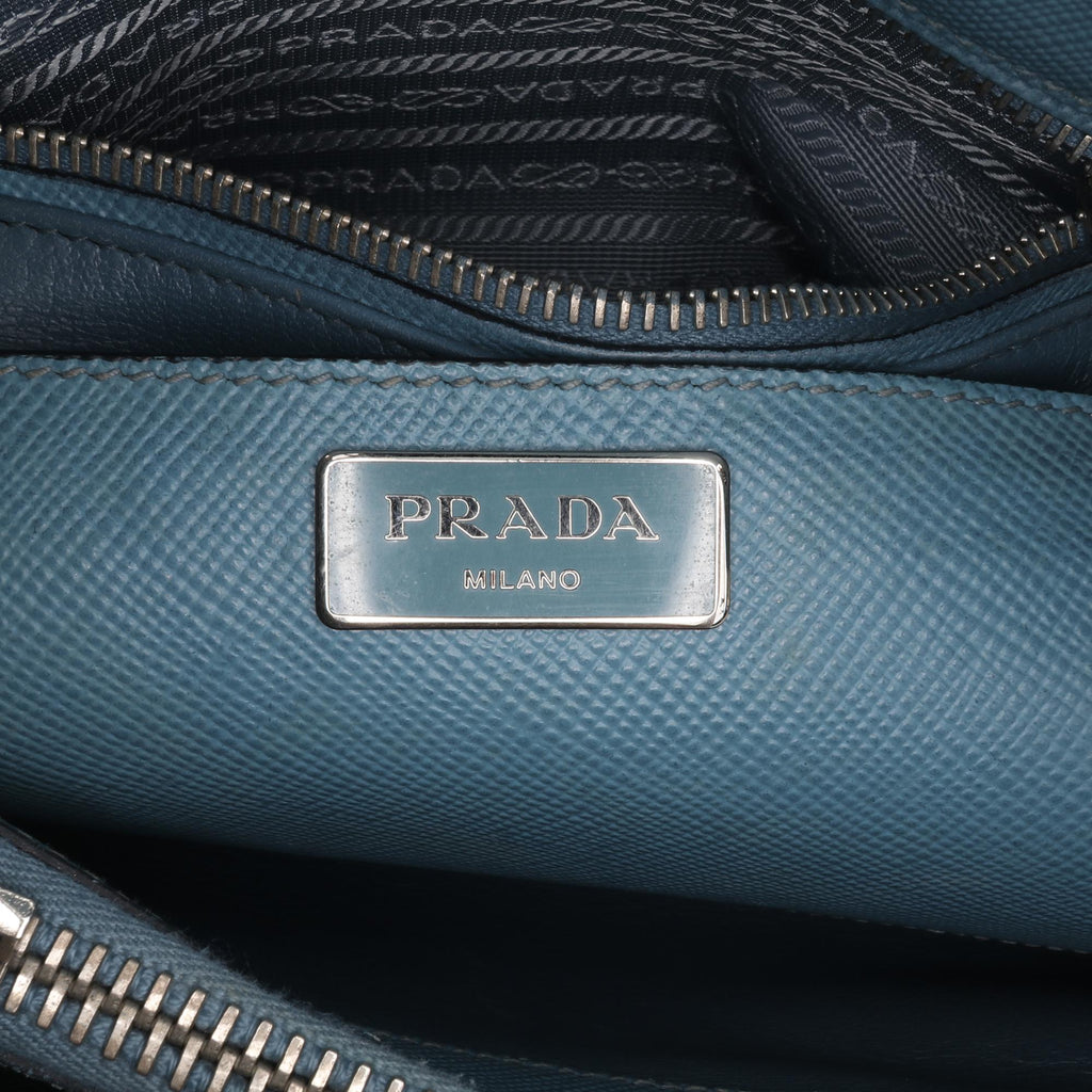 Prada Saffiano Cuir Turnlock Twin Satchel