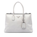 Prada Saffiano Cuir Turnlock Twin Satchel
