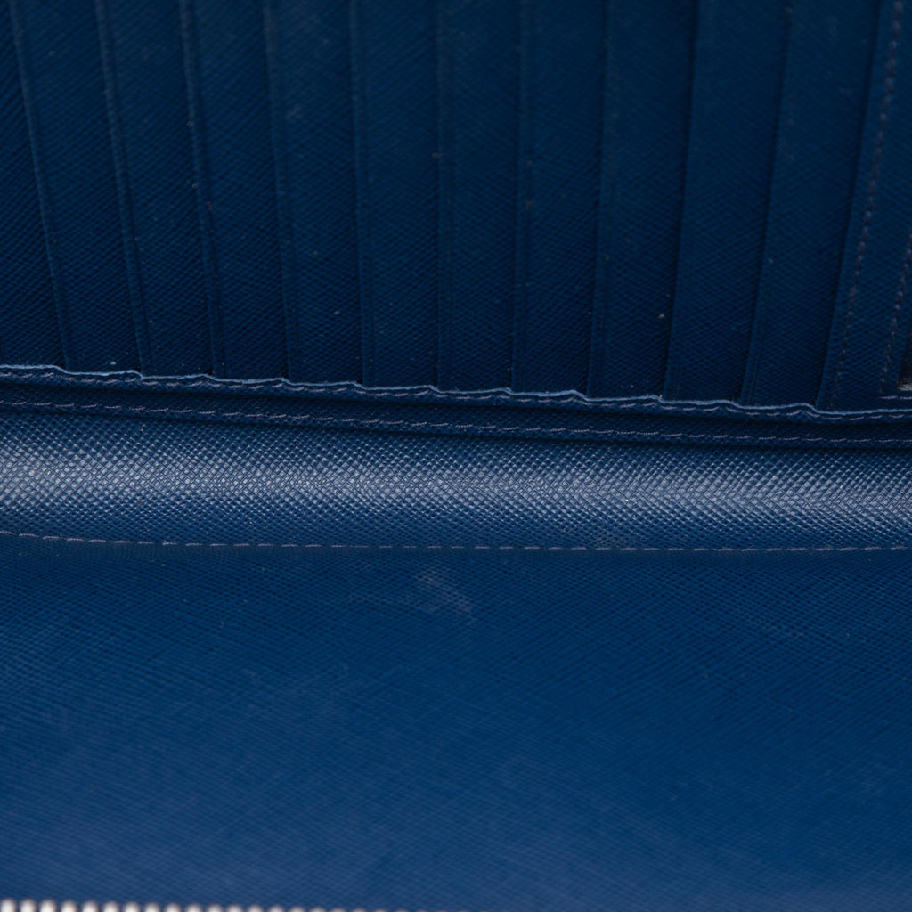 Prada Saffiano Double Zip Long Wallet