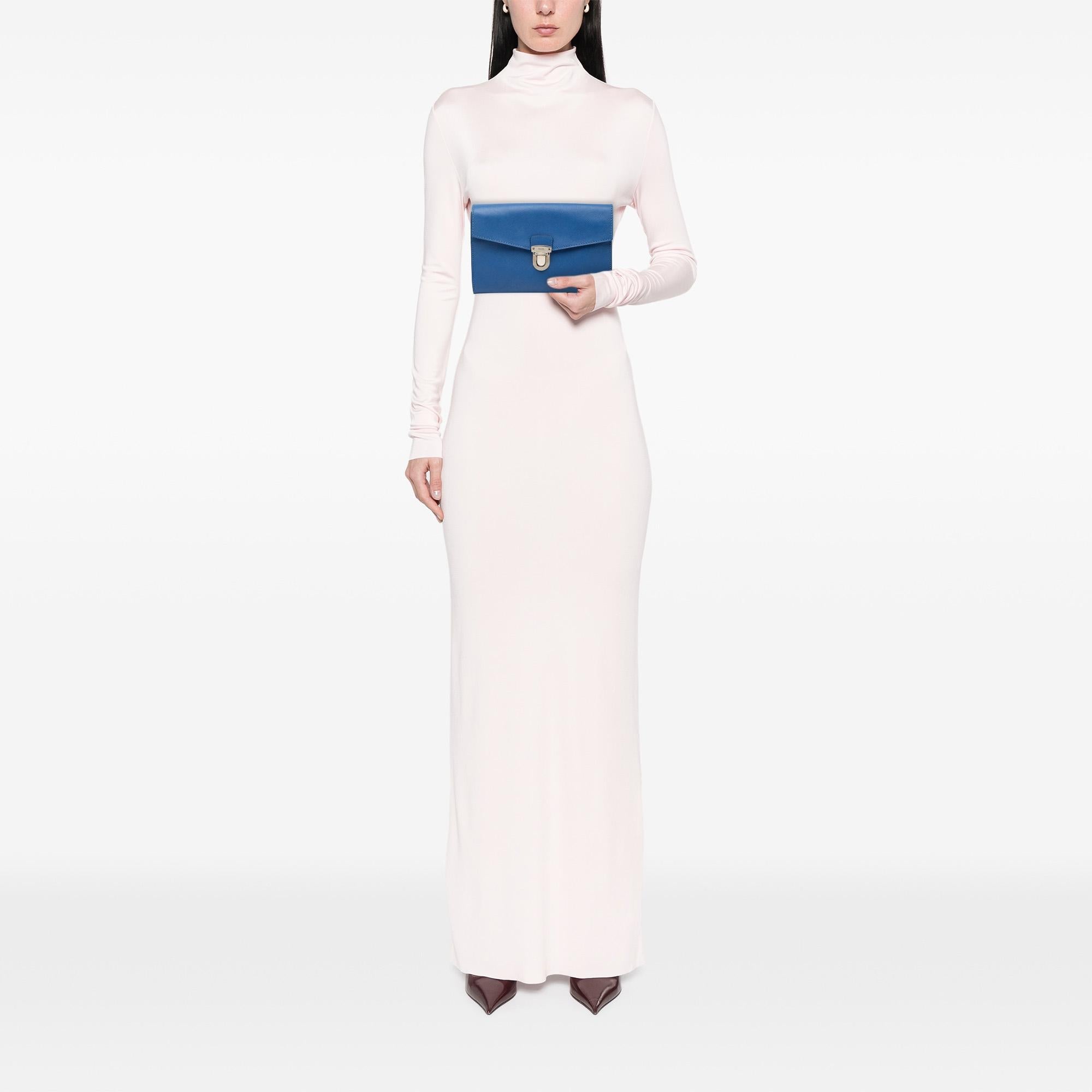 Prada Saffiano Envelope Pushlock Clutch