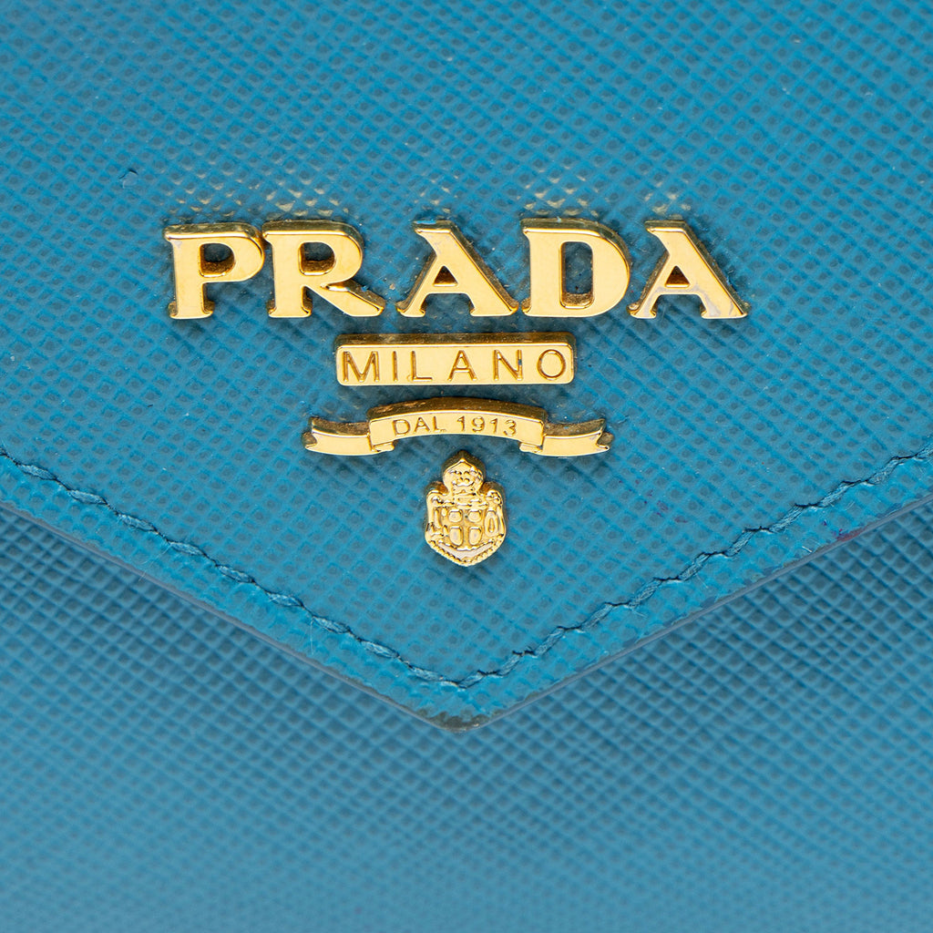 Prada Saffiano Envelope Wallet on Strap