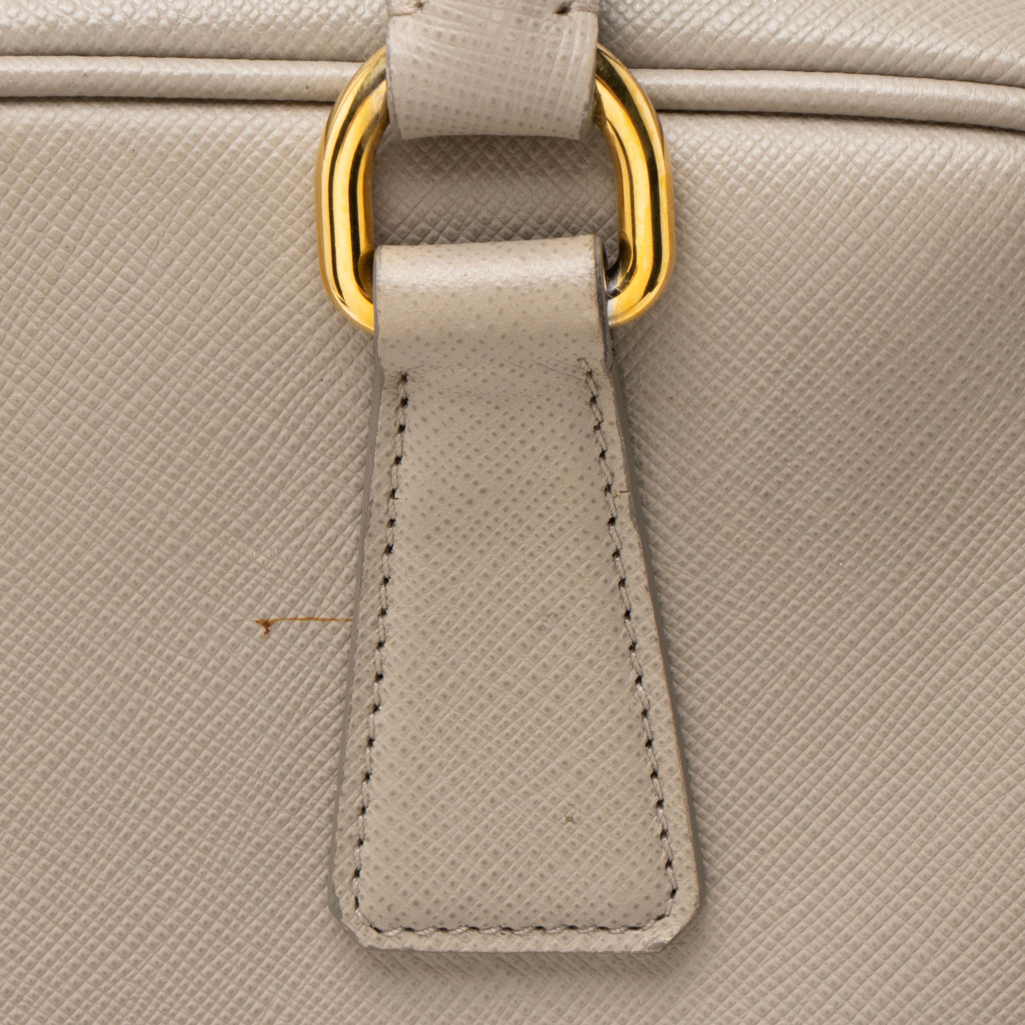Prada Saffiano Framed Pyramid Satchel