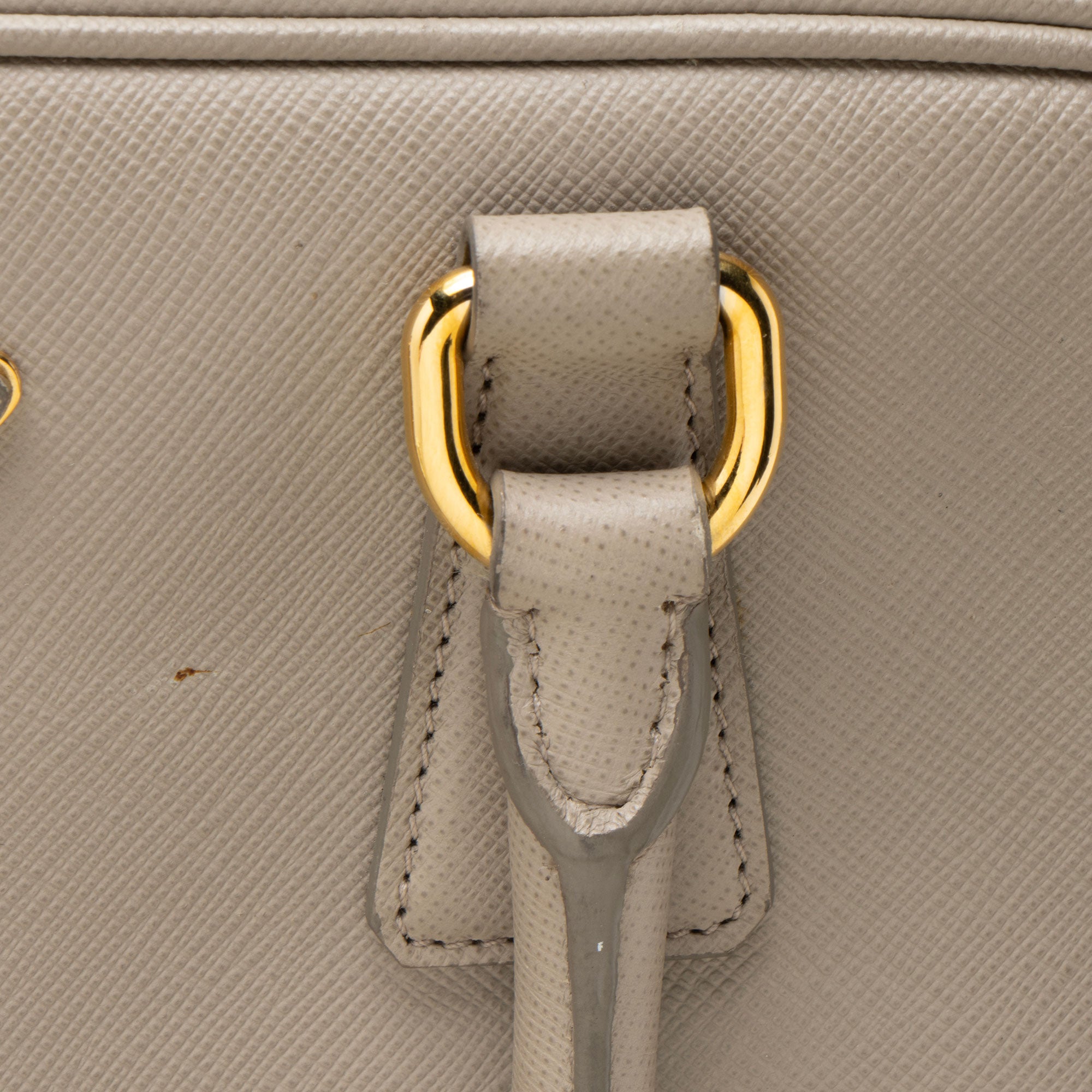 Prada Saffiano Framed Pyramid Satchel