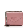 Prada Saffiano Leather Monochrome Chain Shoulder Bag