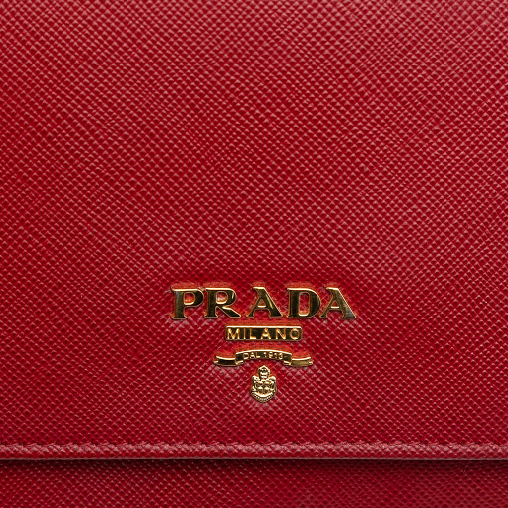 Prada Saffiano Leather Wallet on Chain