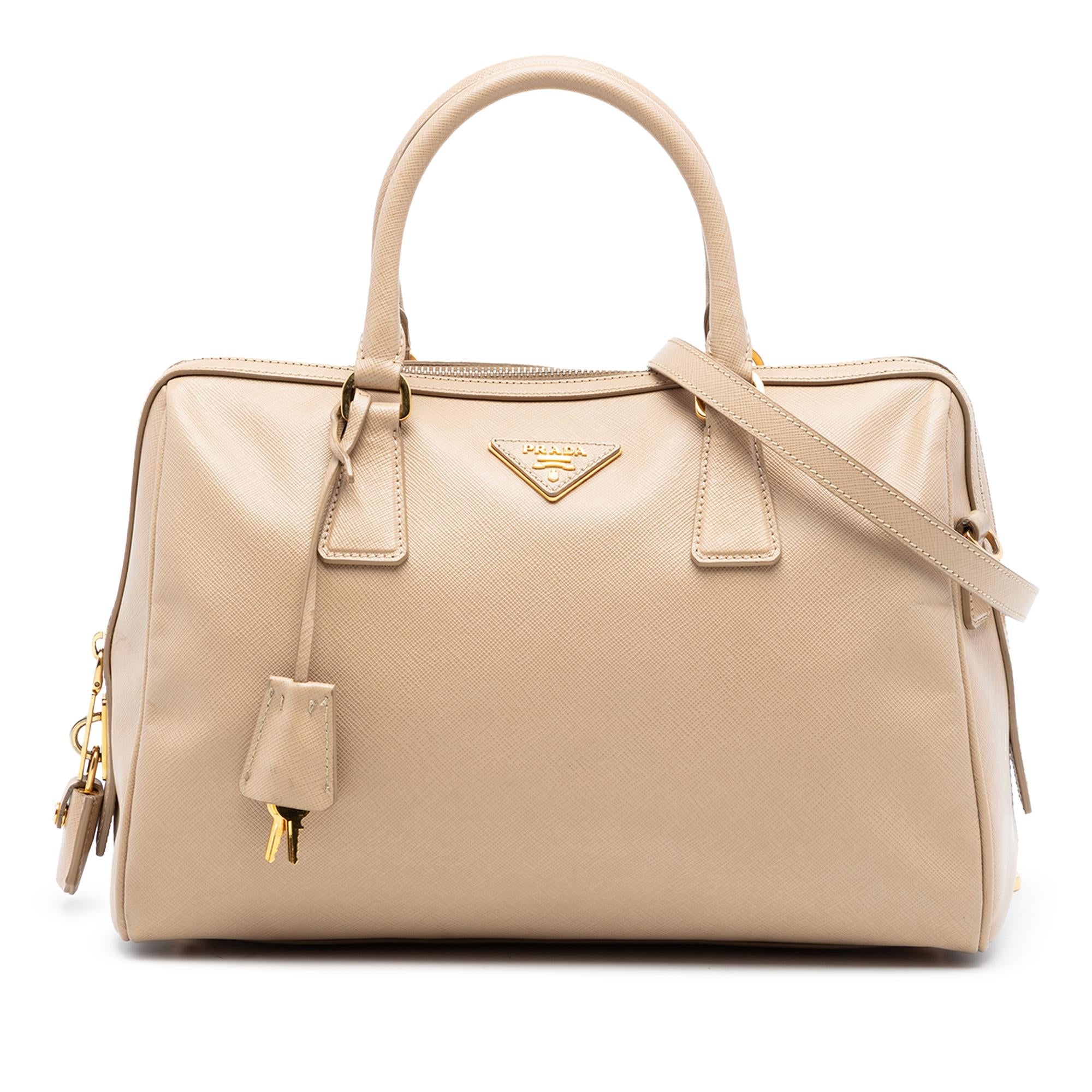 Prada Saffiano Lux Boston Bag