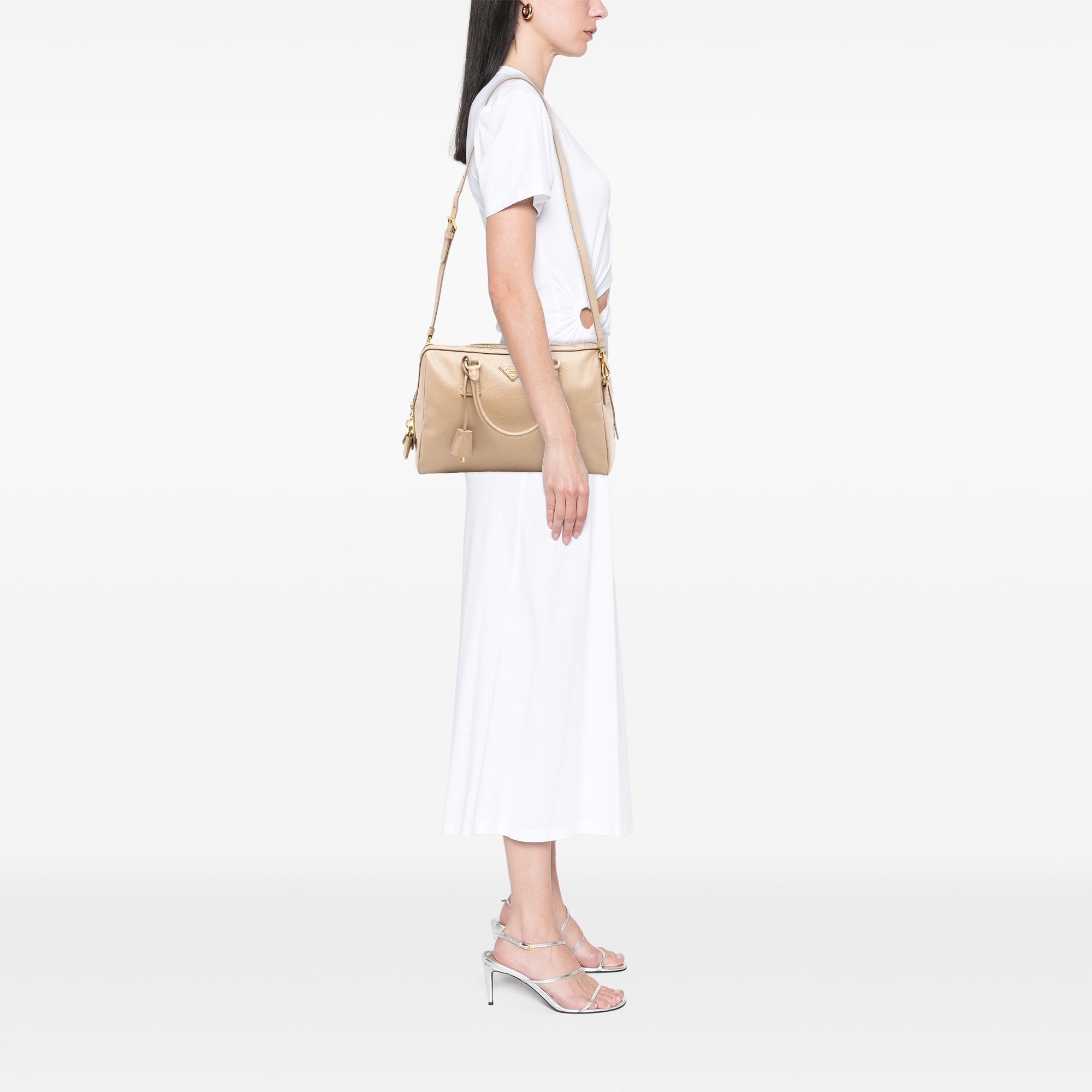 Prada Saffiano Lux Boston Bag