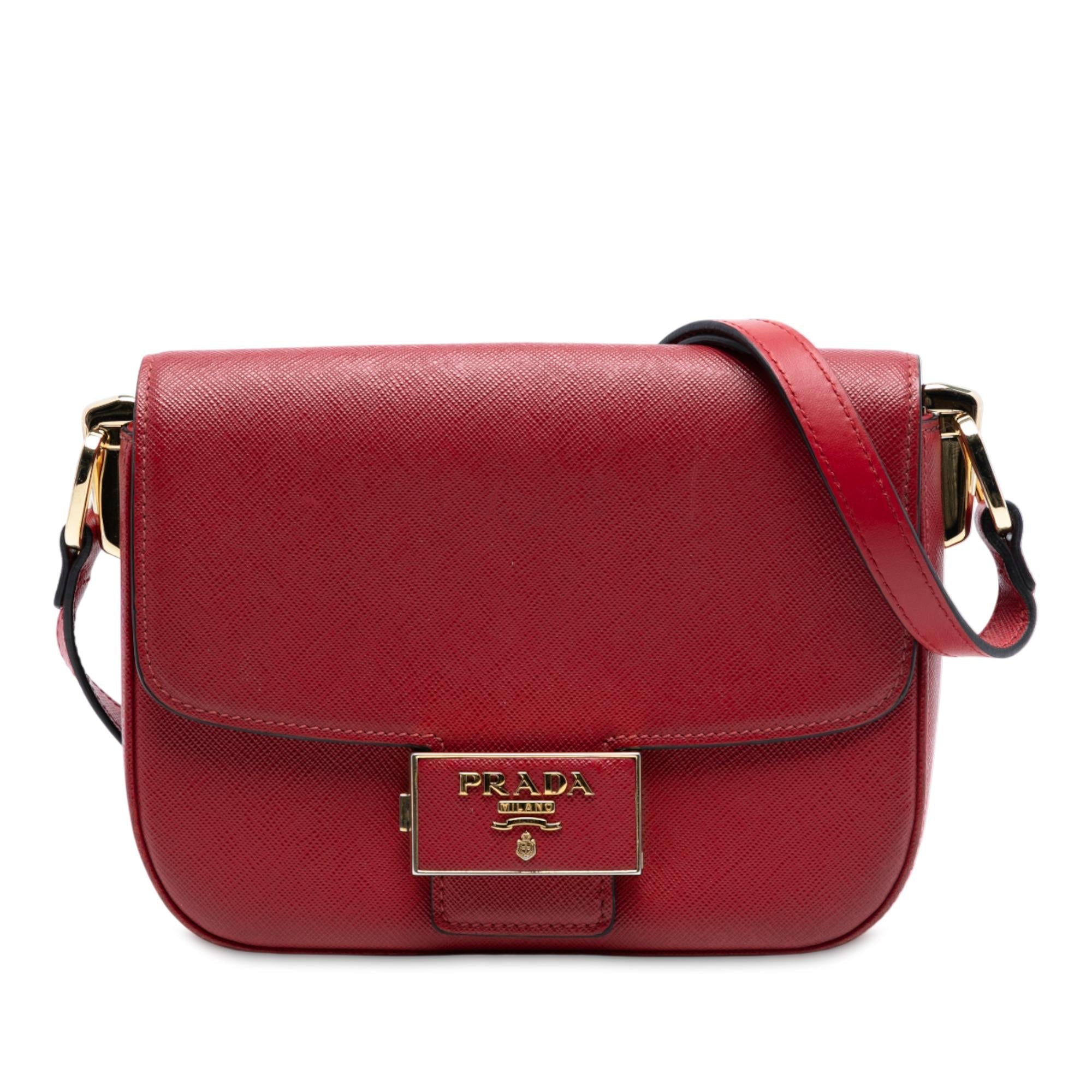 Prada Saffiano Lux Embleme Crossbody