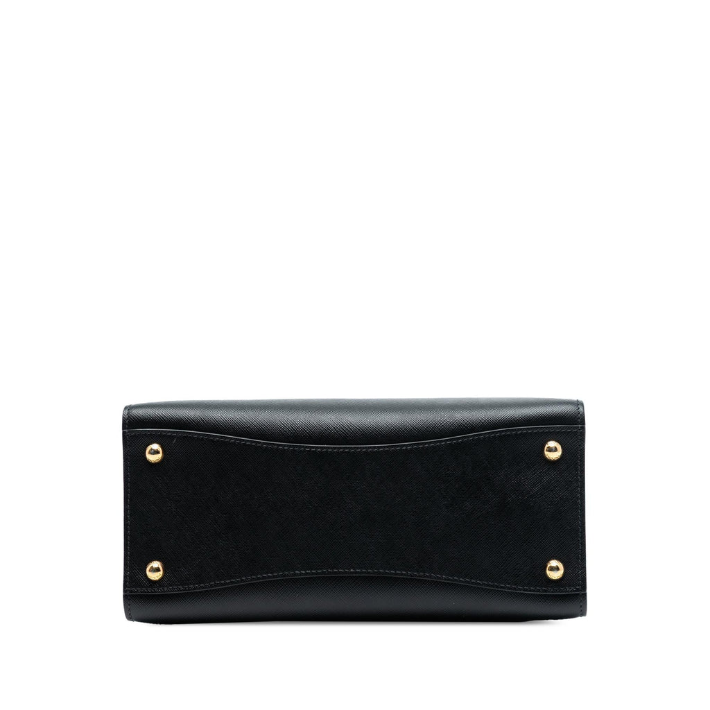Prada Saffiano Lux Embossed Logo Convertible Tote