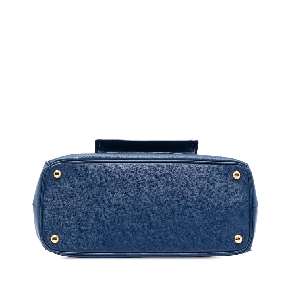 Prada Saffiano Lux Galleria Double Zip Front Pocket Satchel