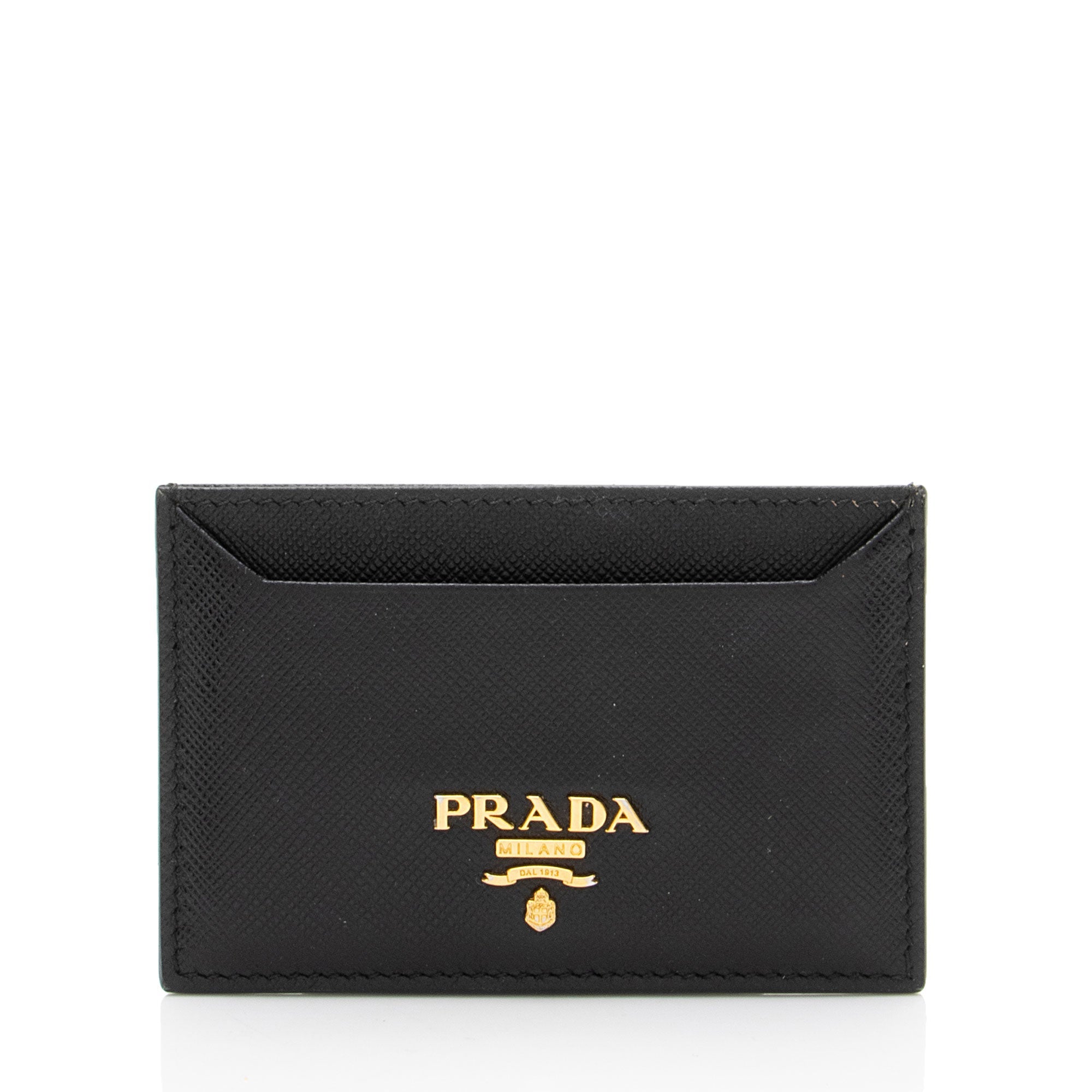Prada Saffiano Metal Oro Card Case