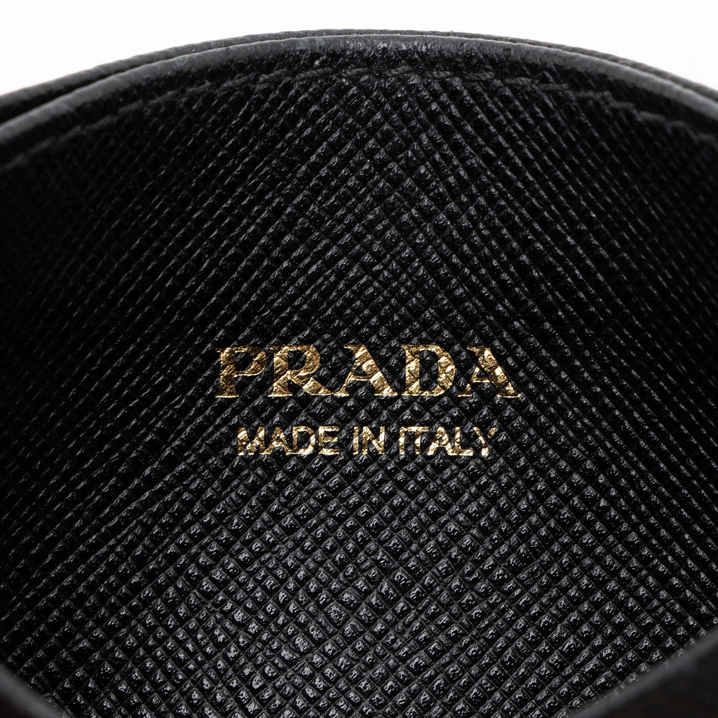 Prada Saffiano Metal Oro Card Case