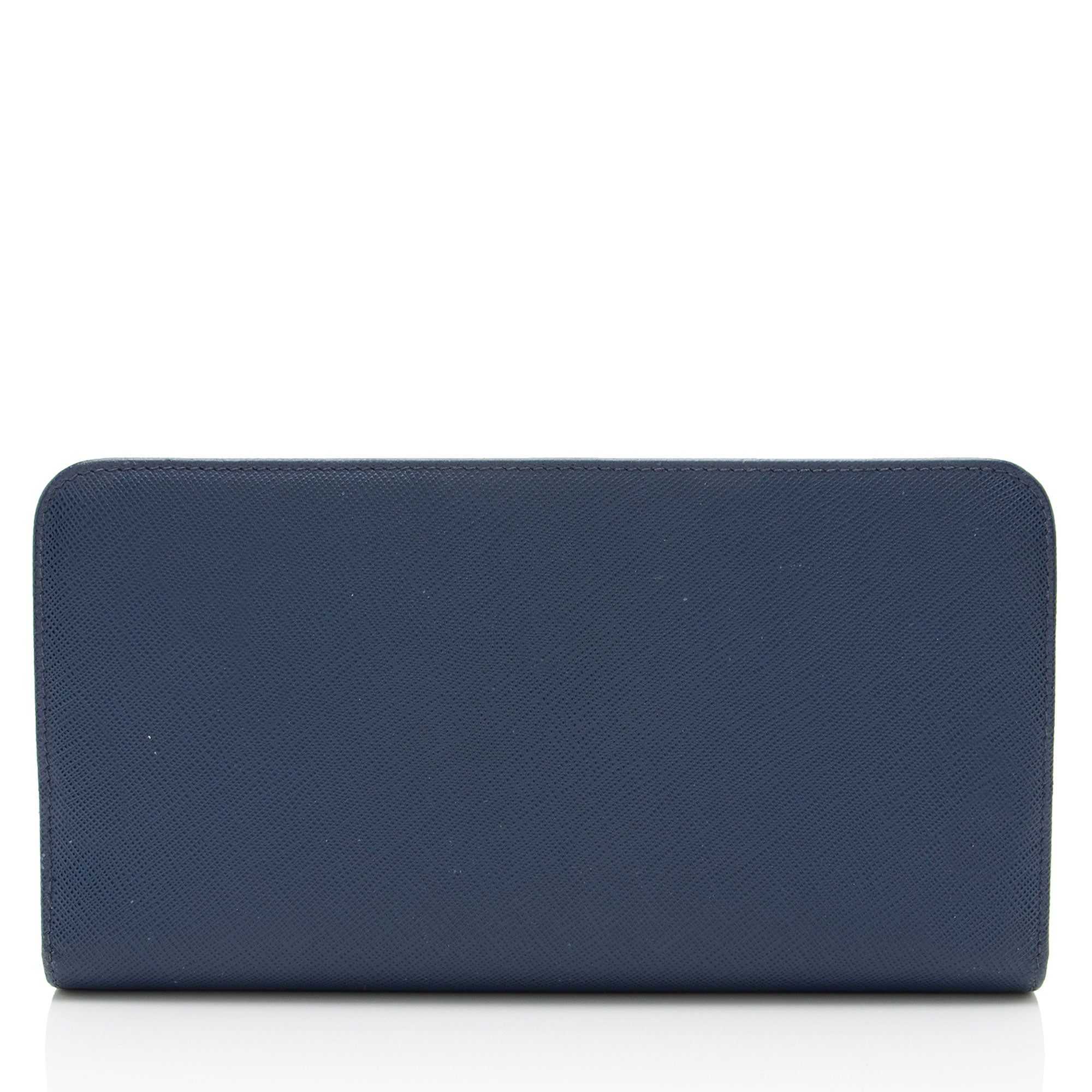 Prada Saffiano Organizer Zip Around Wallet