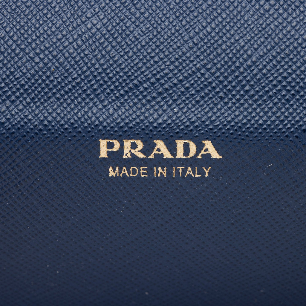 Prada Saffiano Organizer Zip Around Wallet