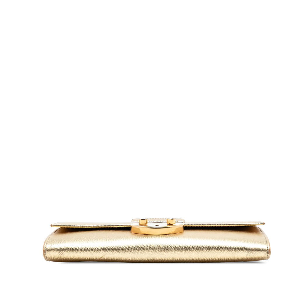 Prada Saffiano Sound Lock Wallet on Chain