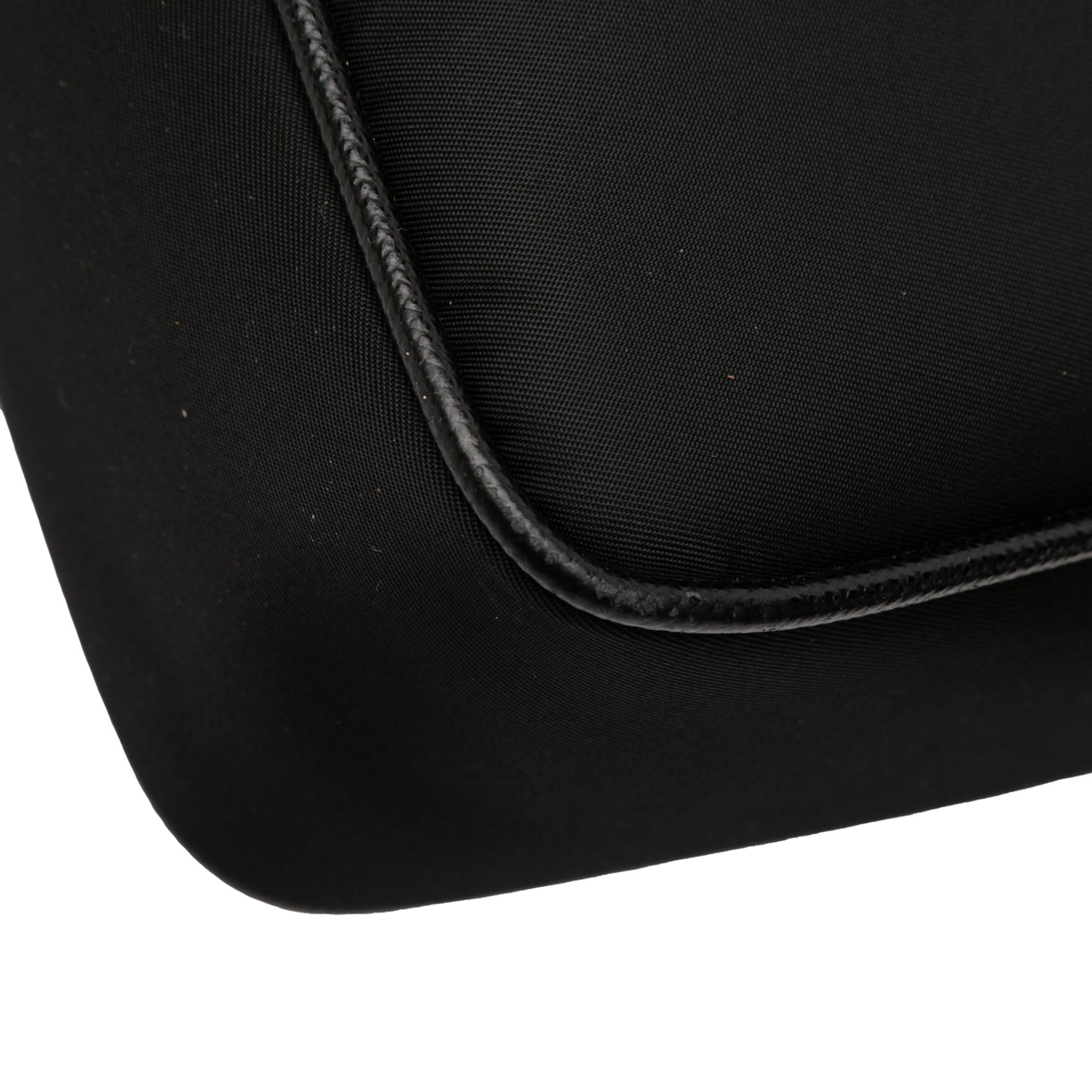 Prada Saffiano Trimmed Re Nylon Zip Top Crossbody