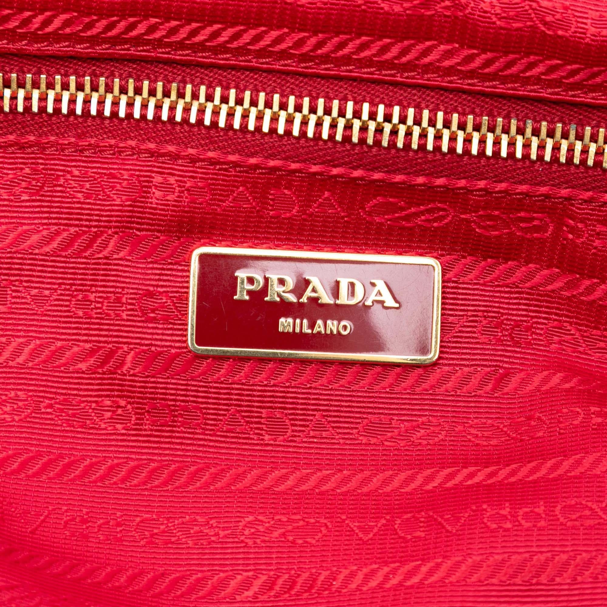 Prada Saffiano Trimmed Tessuto Backpack