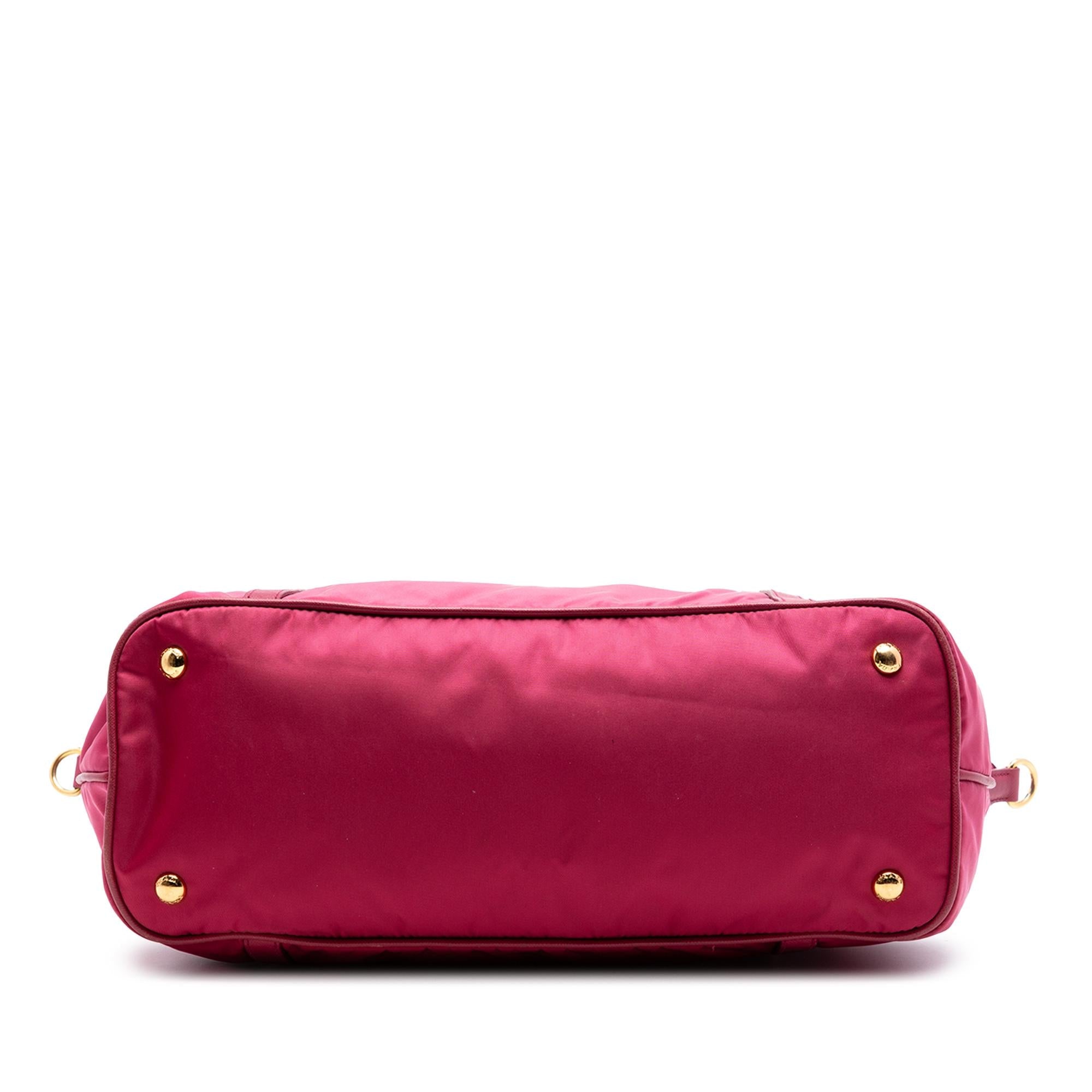 Prada Saffiano Trimmed Tessuto Satchel