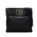 Prada Saffiano Trimmed Tessuto Snap Crossbody