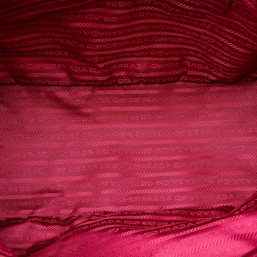 Prada Saffiano Trimmed Tessuto Tote
