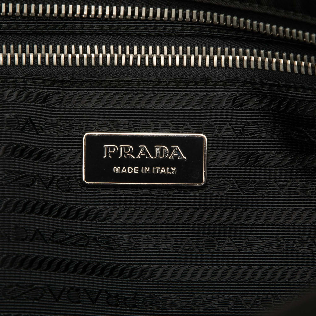 Prada Saffiano Trimmed Tessuto Tote
