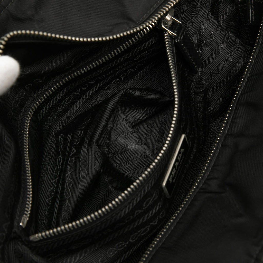 Prada Saffiano Trimmed Tessuto Tote