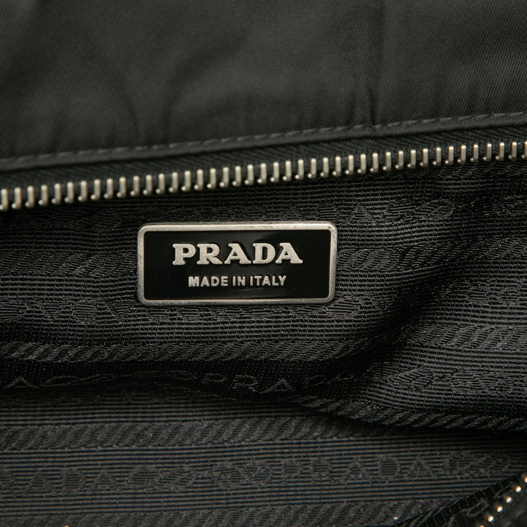 Prada Saffiano Trimmed Tessuto Tote