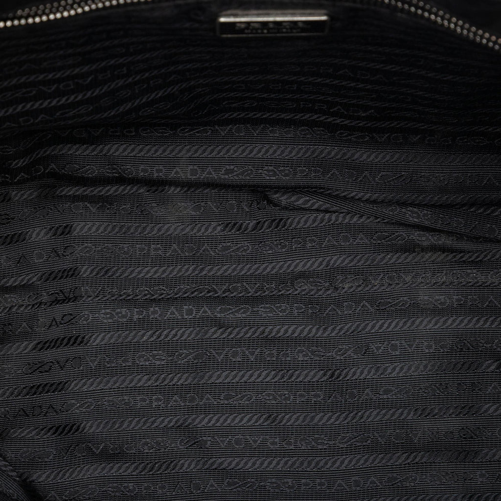 Prada Saffiano Trimmed Tessuto Tote