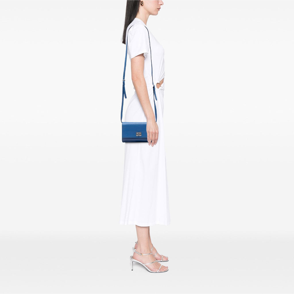 Prada Saffiano Turn Lock Wallet on Strap