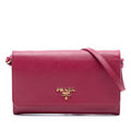 Prada Saffiano Wallet on Strap