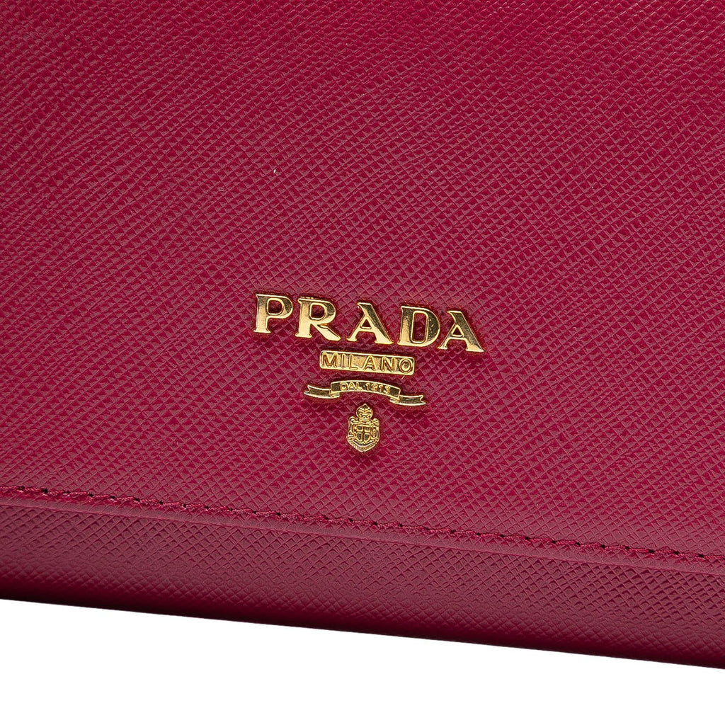 Prada Saffiano Wallet on Strap