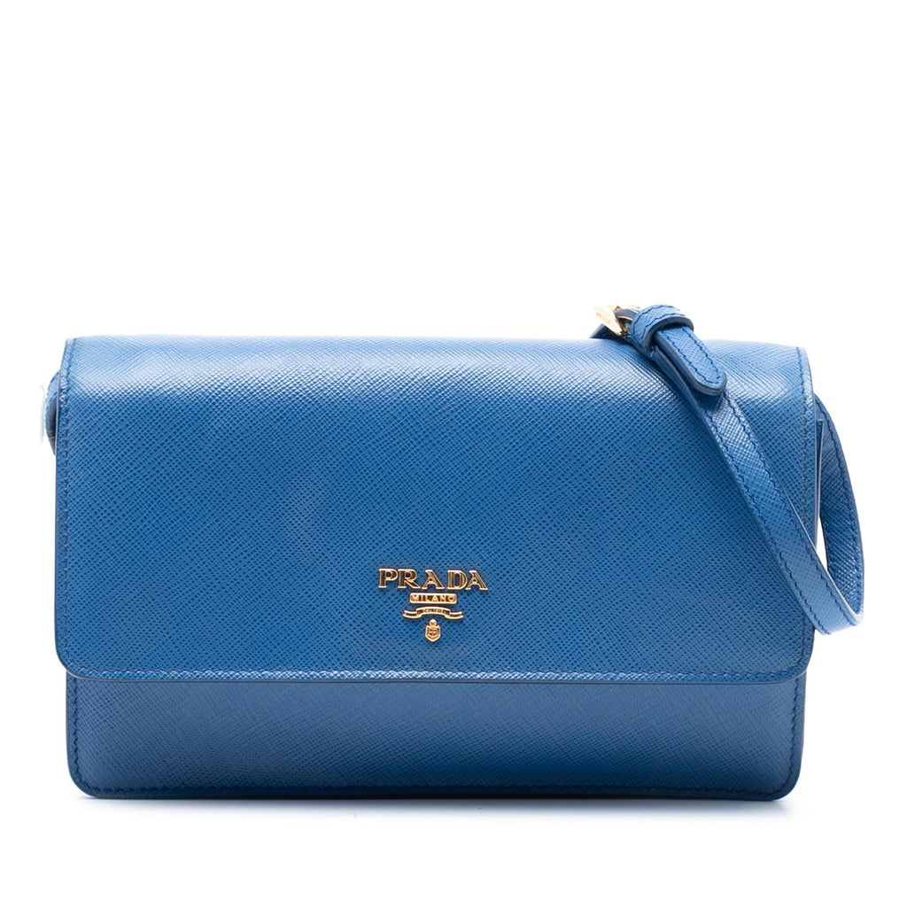 Prada Saffiano Wallet on Strap