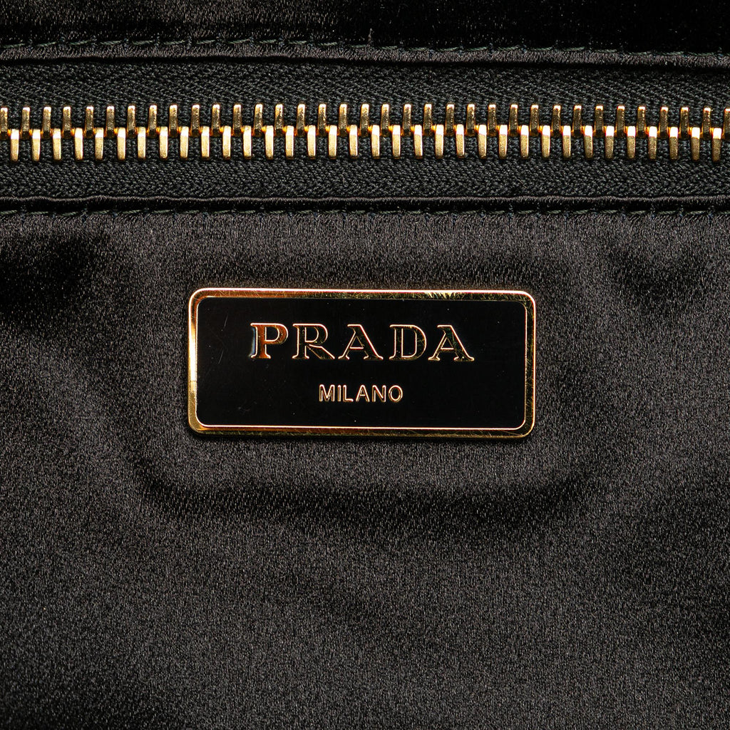 Prada Satin Sequin Stripes Tote