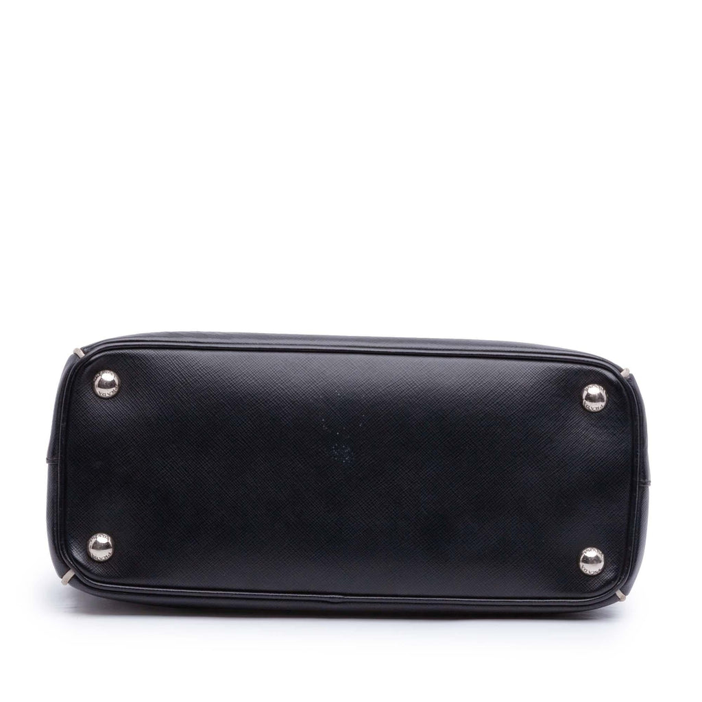 Prada Small Bicolor Saffiano Lux Galleria Double Zip Satchel