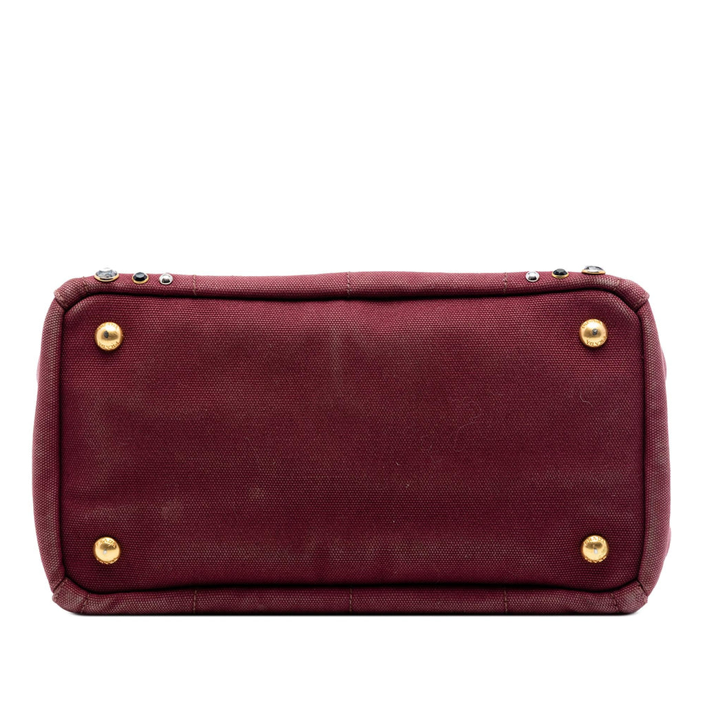 Prada Small Canvas Canapa Bijoux Satchel