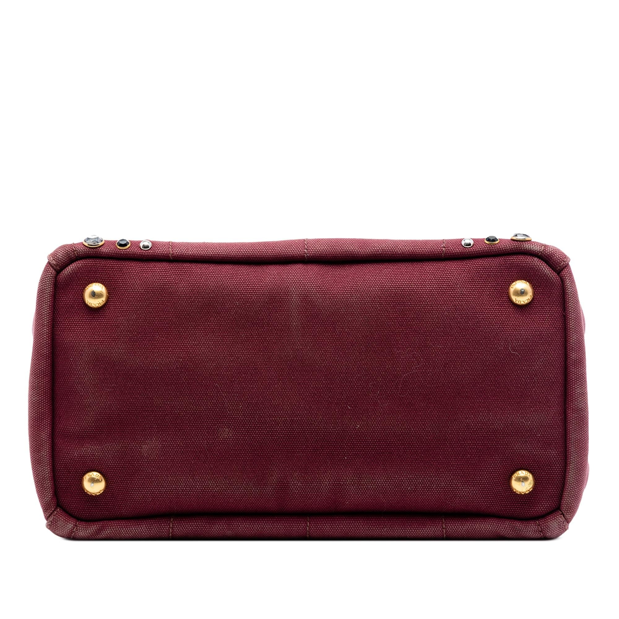 Prada Small Canvas Canapa Bijoux Satchel