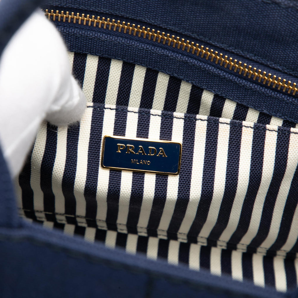 Prada Small Canvas Canapa Logo Satchel