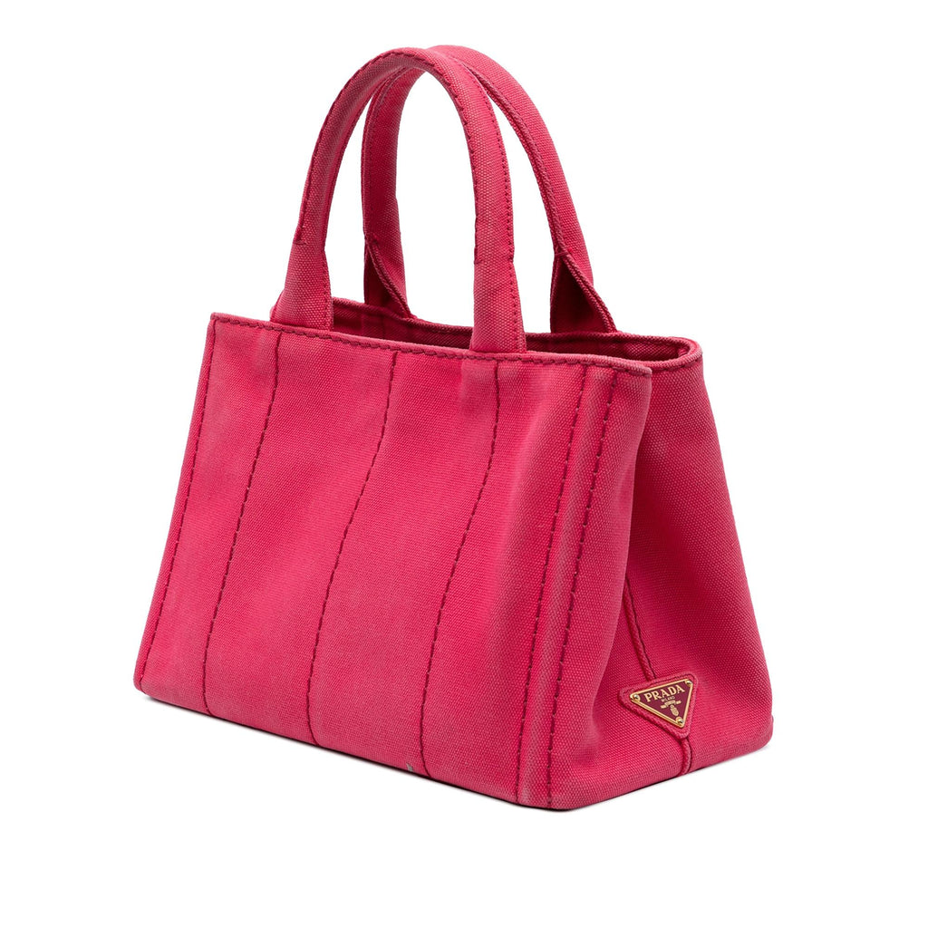 Prada Small Canvas Canapa Logo Satchel