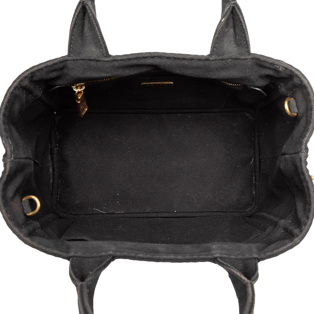Prada Small Canvas Canapa Logo Satchel