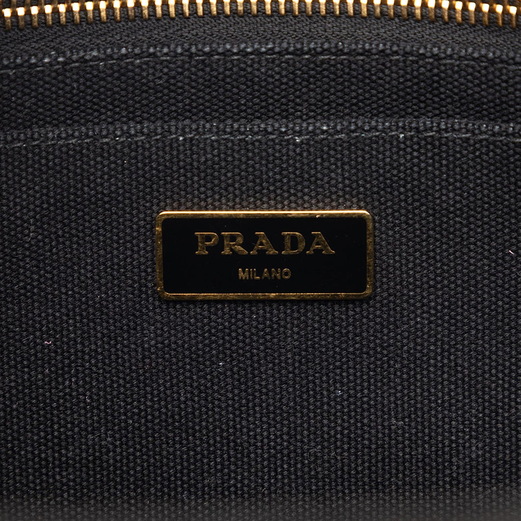 Prada Small Canvas Canapa Logo Satchel