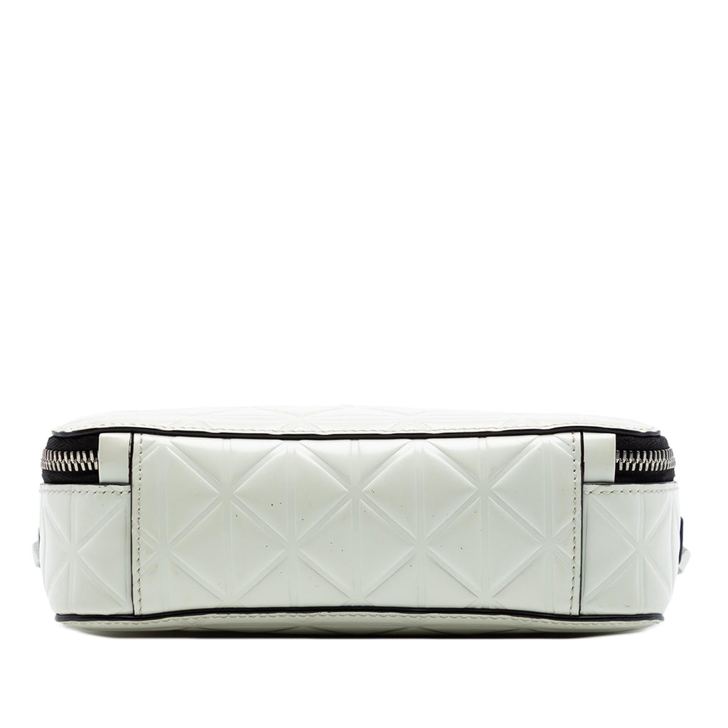 Prada Small Embossed Spazzolato Leather Brique Crossbody