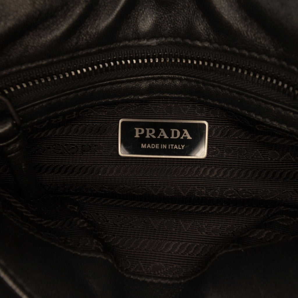 Prada Small Nappa Triangle Stitched Spectrum Flap
