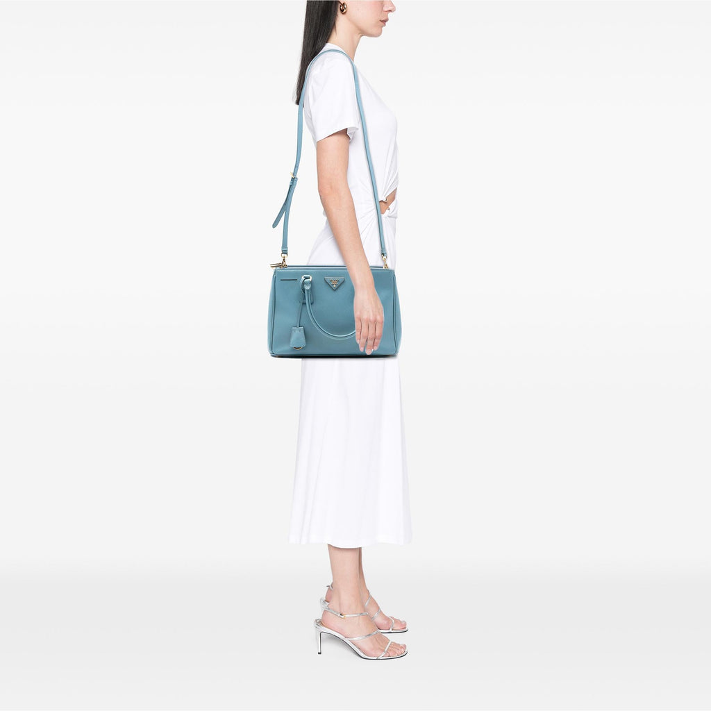 Prada Small Saffiano Lux Galleria Double Zip Satchel