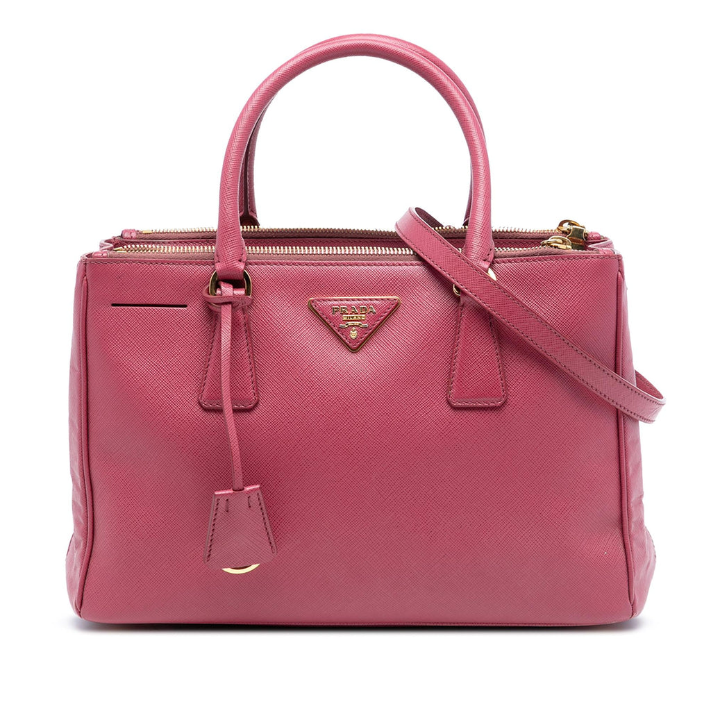 Prada Small Saffiano Lux Galleria Double Zip Satchel